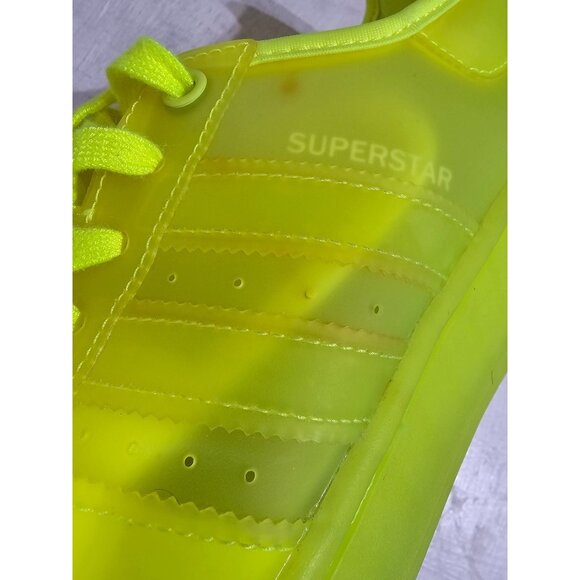 Adidas Superstar Women's Jelly Solar Yellow Platform Sneakers Sz 8.5 Wo's 3261 - Picture 7 of 16